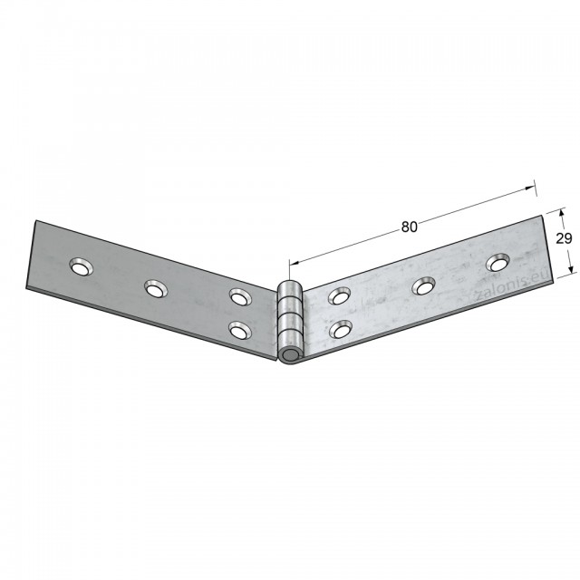 LONG HORIZONTAL STEEL HINGE 29x160